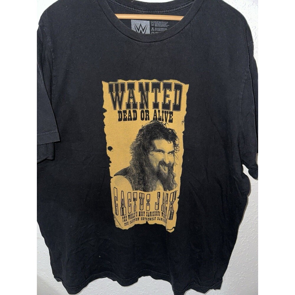 WWE Cactus Jack Wanted Dead Shirt Mick Foley Mens 3XL